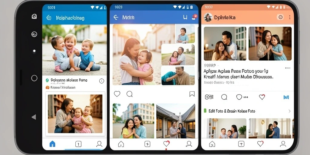 Screenshot utama 99RP yang menunjukkan kolase foto kreatif.