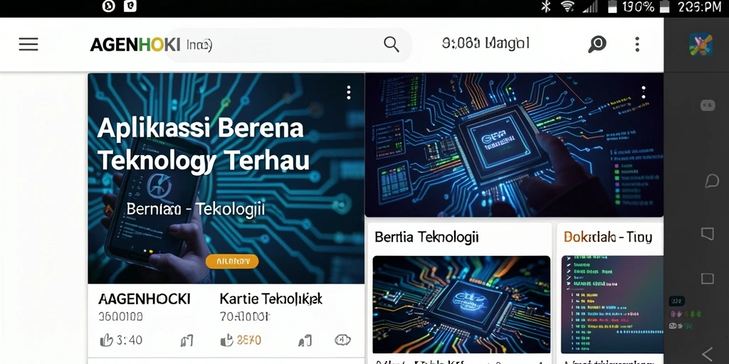 Tampilan antarmuka AGENHOKI yang menarik dan informatif.