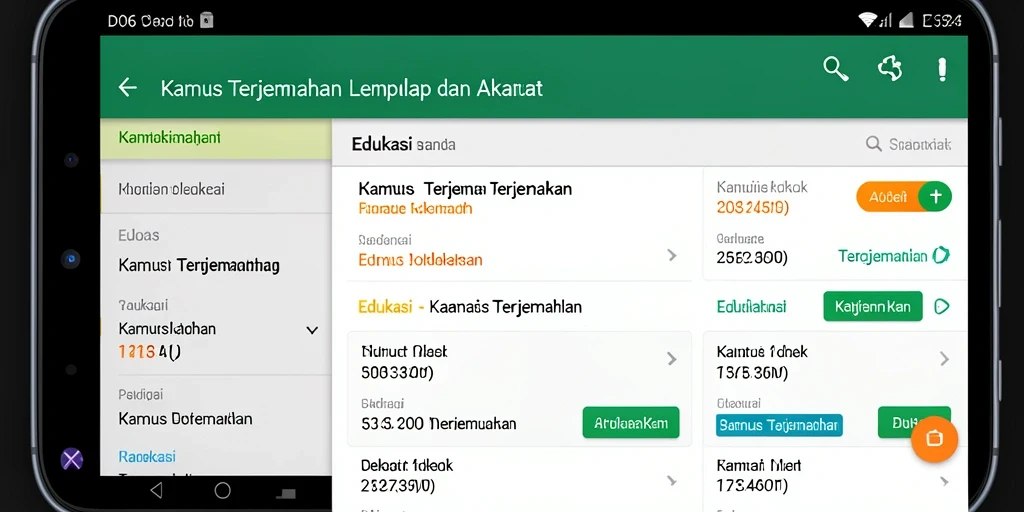 Tampilan antarmuka D06 dengan fitur terjemahan yang mudah digunakan.