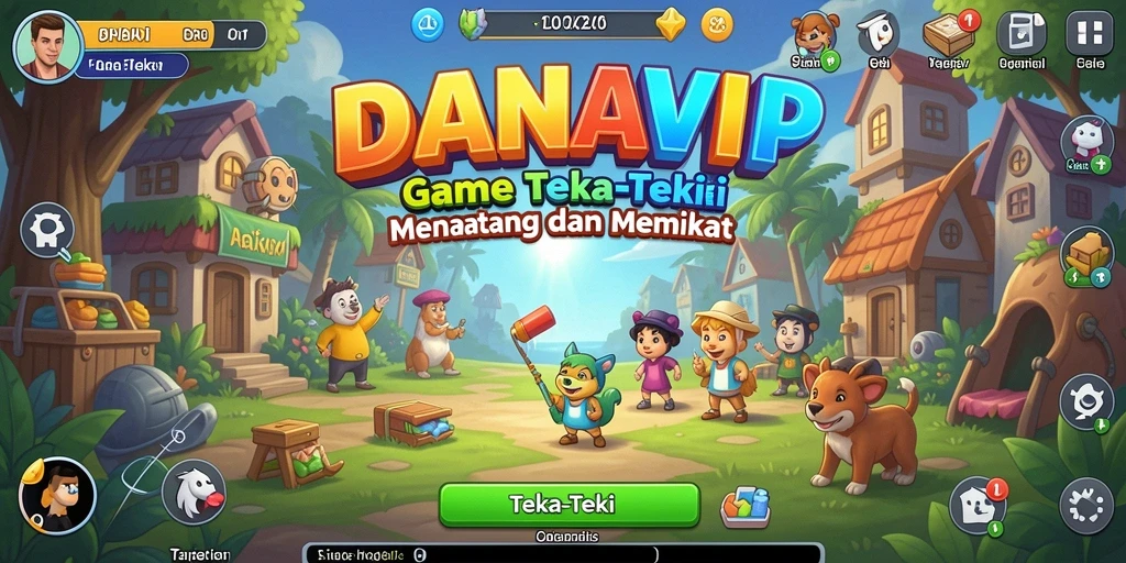 Tampilan antarmuka menarik dan responsif dalam game Teka-Teki.