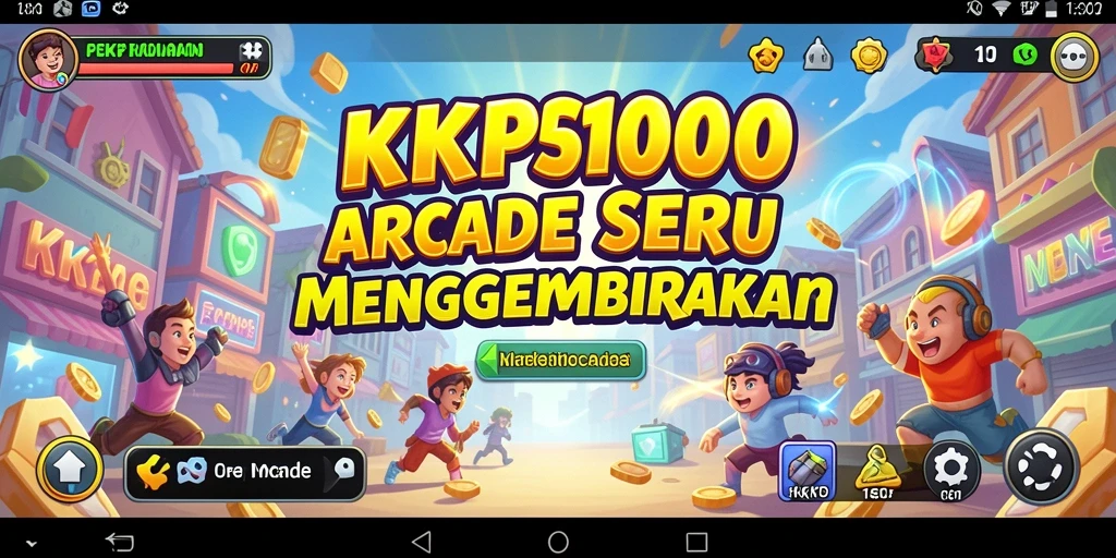 Tampilan antarmuka KPK100 saat bermain game Arcade yang seru.