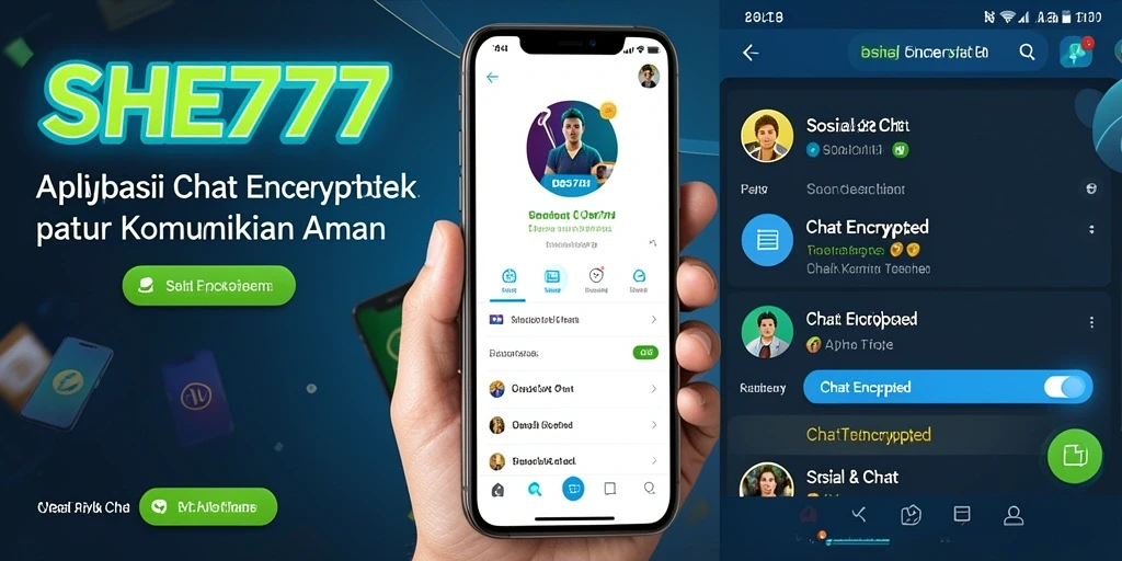 Tampilan antarmuka SHE777 untuk chatting yang aman dan nyaman.